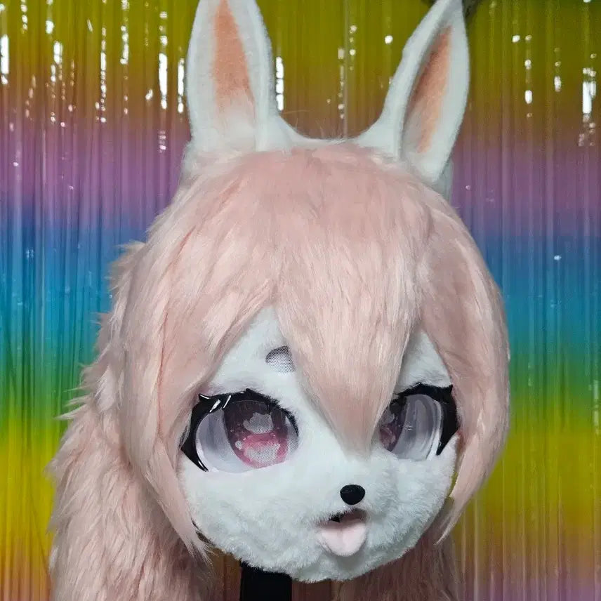 [BUNJANG] Premade Kigurumi Fursuit Head - Pink Long Hair / (이번주만 10만원 할인) 프리메이드 키구루미 퍼슈트 헤드 핑크 장발
