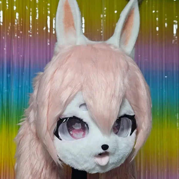 [BUNJANG] Premade Kigurumi Fursuit Head - Pink Long Hair / (이번주만 10만원 할인) 프리메이드 키구루미 퍼슈트 헤드 핑크 장발