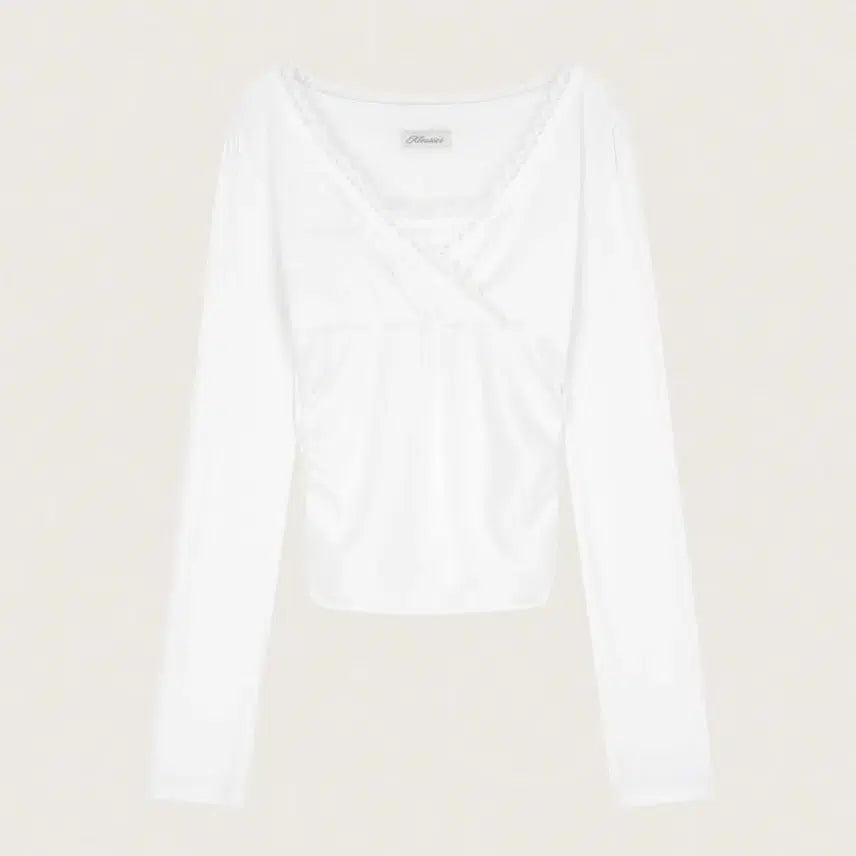 [BUNJANG] Clishare Vivian Ballet Lace Top White / 클리시어 비비안 발레 레이스 탑 화이트