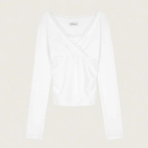 [BUNJANG] Clishare Vivian Ballet Lace Top White / 클리시어 비비안 발레 레이스 탑 화이트