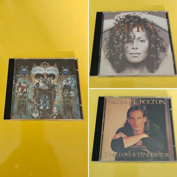 [BUNJANG] Michael Jackson Dangerous CD, Janet Jackson CD, Michael Bolton TIME LOVE & TENDERNESS CD Bundle / 마이클잭슨 ,자넷 잭슨, 마이클볼튼 3개의 CD앨범