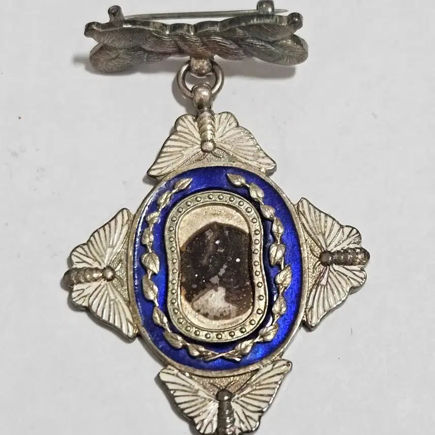 [BUNJANG] Dai Nippon Sericultural Association Merit Award Medal Solid Silver Cloisonné / 대일본잠업회 유공기장