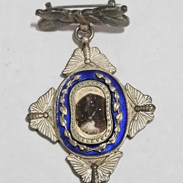 [BUNJANG] Dai Nippon Sericultural Association Merit Award Medal Solid Silver Cloisonné / 대일본잠업회 유공기장