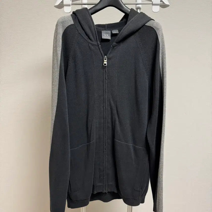 [BUNJANG] Armani Exchange Knit Zip-Up Hoodie Size M / 아르마니익스체인지 니트 후드집업 M사이즈