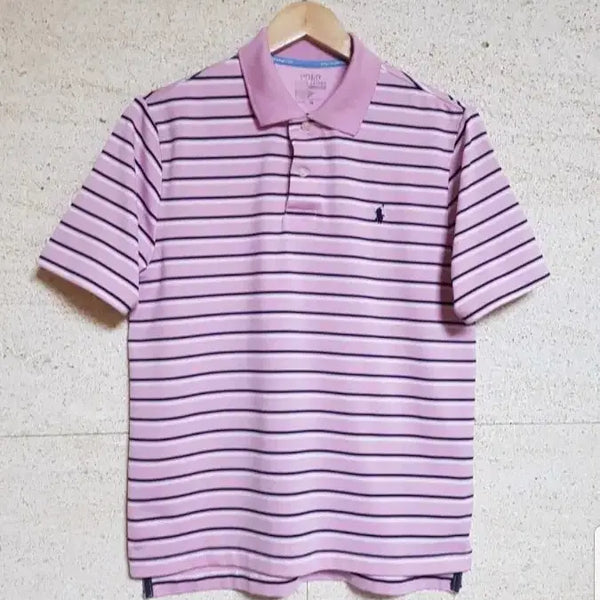 [BUNJANG] Polo Ralph Lauren Women's Striped Short Sleeve Polo Shirt / 폴로랄프로렌 여성 스트라이프 반팔카라티 55