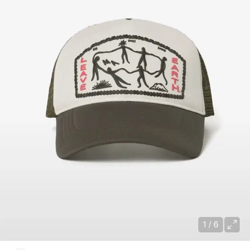 [BUNJANG] Milo Archive Tribe Dance Mesh Trucker Ball Cap [Khaki] / 밀로 아카이브 트라이브 댄스 메쉬 트러커 볼캡 [카키]