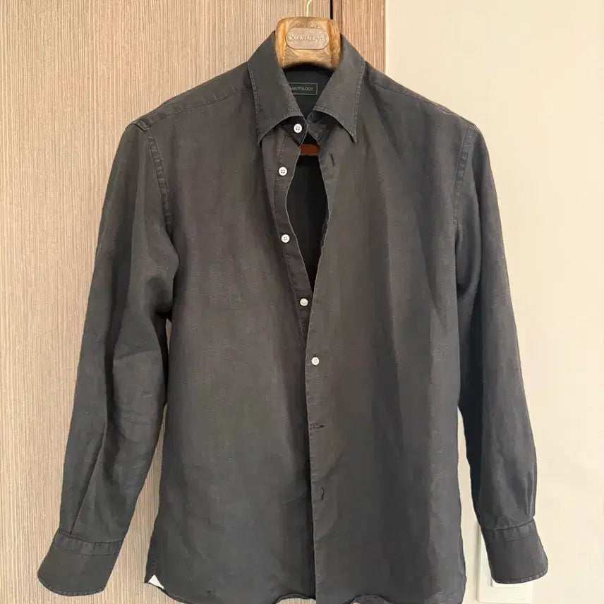 [BUNJANG] Sartorialogy Black Linen Shirt / 사르톨로지 블랙 린넨 셔츠