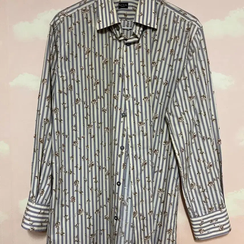 [BUNJANG] Paul Smith London Floral Stripe Formal Shirt / 폴스미스 런던 플로럴 스트라이프 포멀 셔츠 15.5/39(100-105)