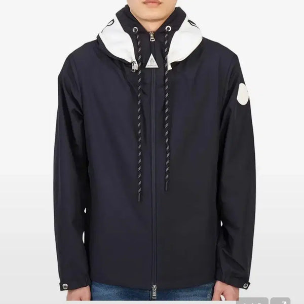 [BUNJANG] Moncler Men's Navy Hooded Zip-Up Jacket / 몽클레어 남성 후드 집업 네이비