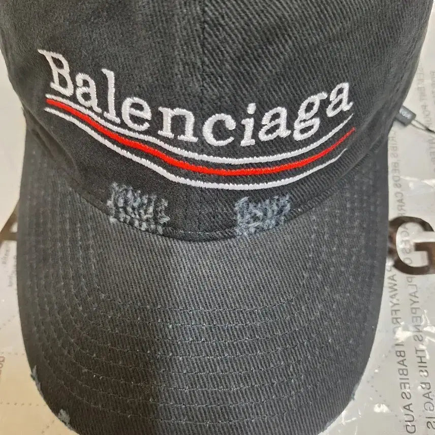 [BUNJANG] Balenciaga Logo Cap Hat Black New / 발렌시아가 로고 캡 모자 블랙 새상품 급