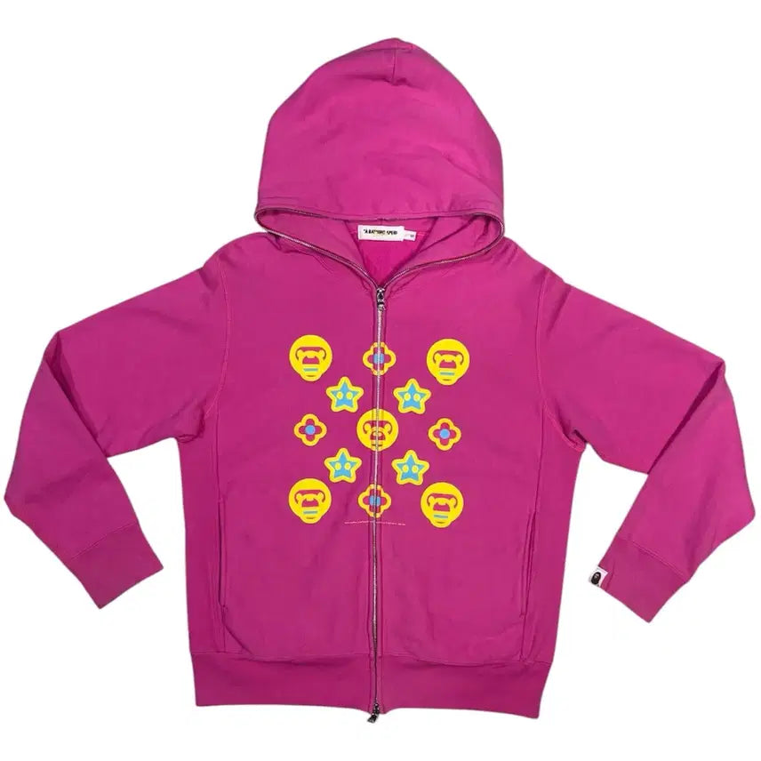 [BUNJANG] Bape 2008 Monogram Hoodie Jacket / 2008 니고 시절 진짜 베이프 아이코닉 모노그램 후드집업 자켓