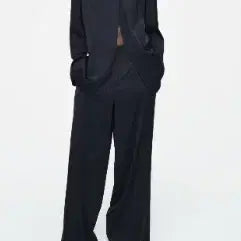 [BUNJANG] COS Satin Wide Leg Pants Size 34 Navy New / 코스 cos 새틴 와이드  팬츠  34사이즈 새상품 정품