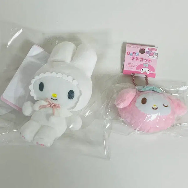 [BUNJANG] Sanrio My Melody 50th Anniversary Snow White Mascot Doll Set / 산리오 마이멜로디 50주년 스노우 화이트 마스코트 인형 세트 정품