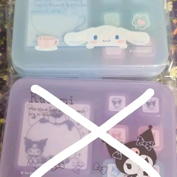 [BUNJANG] Sanrio Cinnamoroll Deco Stamp Set / 산리오 다꾸 스탬프 세트 시나모롤 쿠로미 문구 도장
