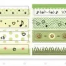 [BUNJANG] AtoZ Club Sweet Deco Line Kiss Cut Matcha Green Sticker (1m) / 에이투지클럽 스윗 데코 라인 키스컷 연두 그린 말차 띵