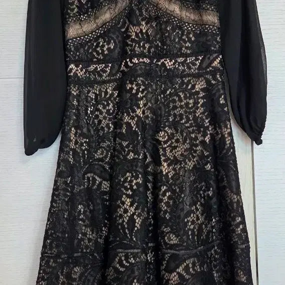 [BUNJANG] Black Lace Midi Dress / 블랙 레이스 원피스