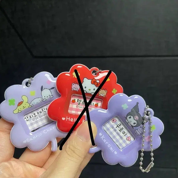 [BUNJANG] Sanrio Name Tag Badge Keychain (Kuromi, Secret) / 산리오 이름표 뱃지 키링 (쿠로미,시크릿)