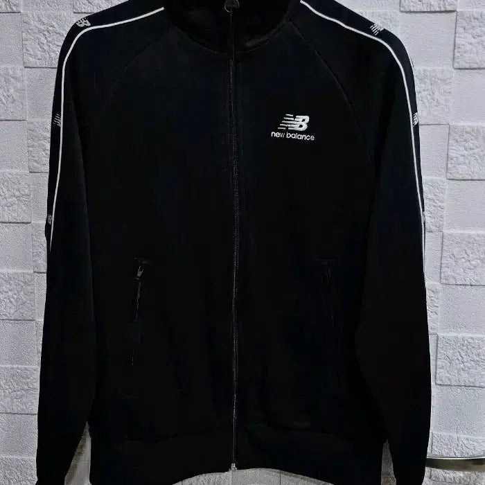 [BUNJANG] New Balance Side Logo Track Top Jersey Black / 뉴발란스 사이드로고 트랙탑 블랙 져지 S
