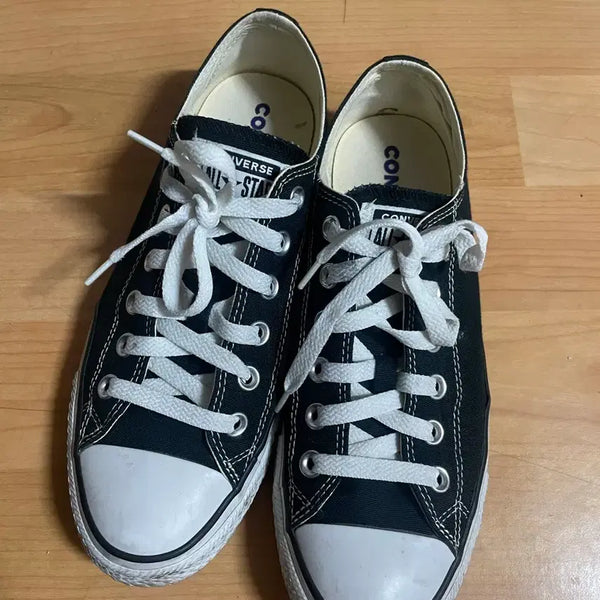 [BUNJANG] Converse Chuck Taylor All Star Classic Black Low Top M9166C / 컨버스 척테일러 올스타 클래식 블랙 로우 M9166C (컨버스 255)