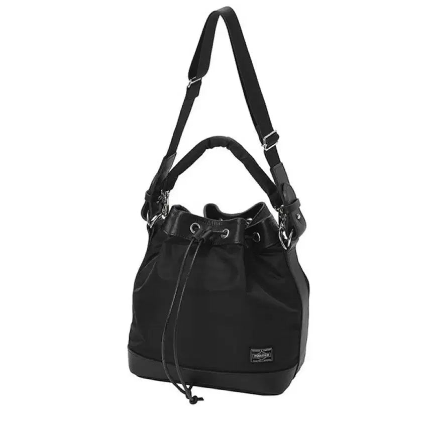 [BUNJANG] Yoshida Porter Balloon Sac Small Black Nylon Leather Bag / 요시다포터 벌룬삭 스몰사이즈