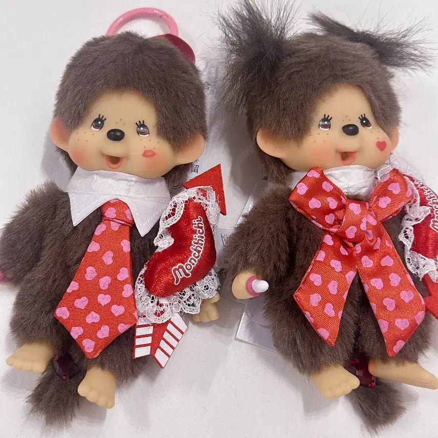 [BUNJANG] Authentic Valentine's Monchhichi Keychain Set / 정품 발렌타인 몬치치 키링 세트