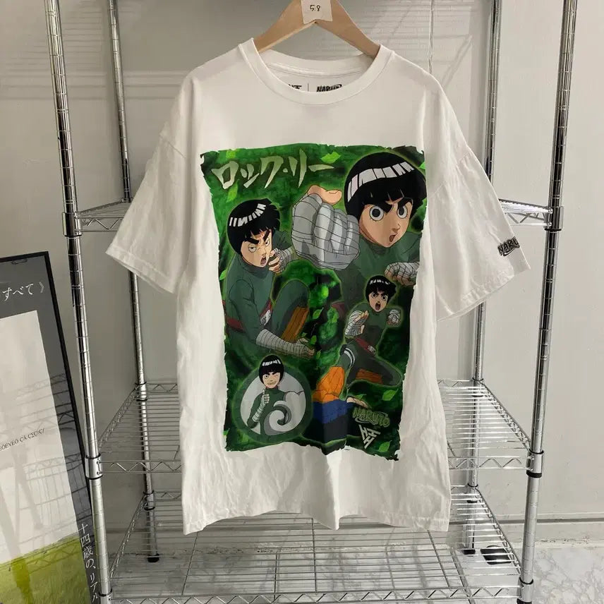 [BUNJANG] Naruto Rock Lee Official Animation T-Shirt / 나루토 록리 오피셜 애니메이션 티셔츠 애니티
