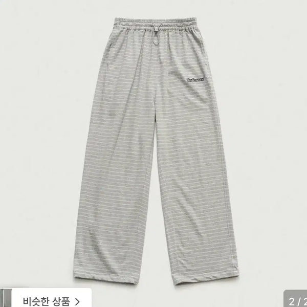 [BUNJANG] TheBarnet Milo Stripe Drawstring Pants - Grey (XS) / 더바넷 Milo Stripe Drawstring Pants_Grey xs