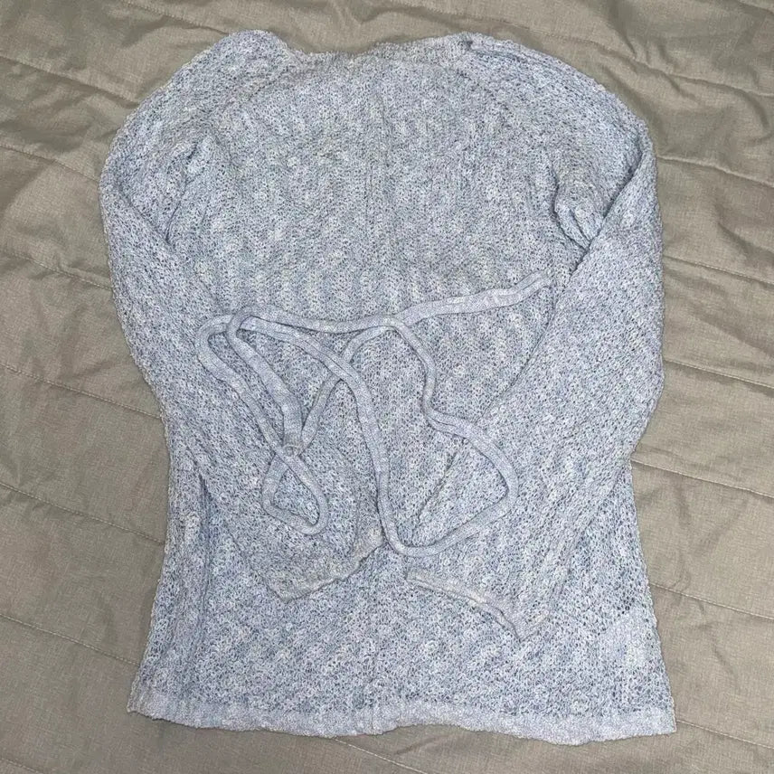 [BUNJANG] Mongdol See-through Boucle Knit / 몽돌 시스루 부클 니트