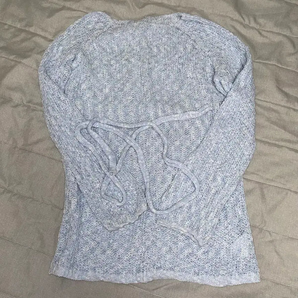 [BUNJANG] Mongdol See-through Boucle Knit / 몽돌 시스루 부클 니트