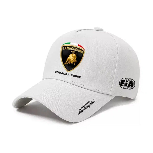 [BUNJANG] Lamborghini Squadra Corse White Baseball Cap / 람보르기니 스쿼드라 코르세 볼캡 흰색