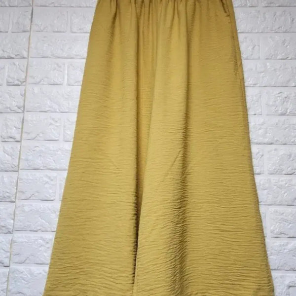 [BUNJANG] Yellow Wide-Leg Pants / 바지 통넓은 옐로우