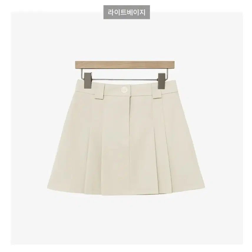 [BUNJANG] Pleated Mini Skirt Light Beige S / (새상품) 플리츠 미니스커트 라이트베이지 S