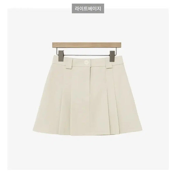 [BUNJANG] Pleated Mini Skirt Light Beige S / (새상품) 플리츠 미니스커트 라이트베이지 S