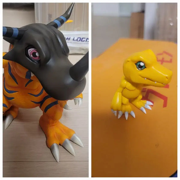 [BUNJANG] Miman Digimon Greymon & Agumon Resin Statue / 디지몬 레진 miman 그레이몬 아구몬
