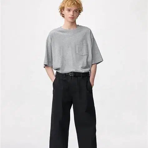 [BUNJANG] GU Barrel Leg Work Pants XL / GU 배럴레그 워크팬츠 블랙_XL