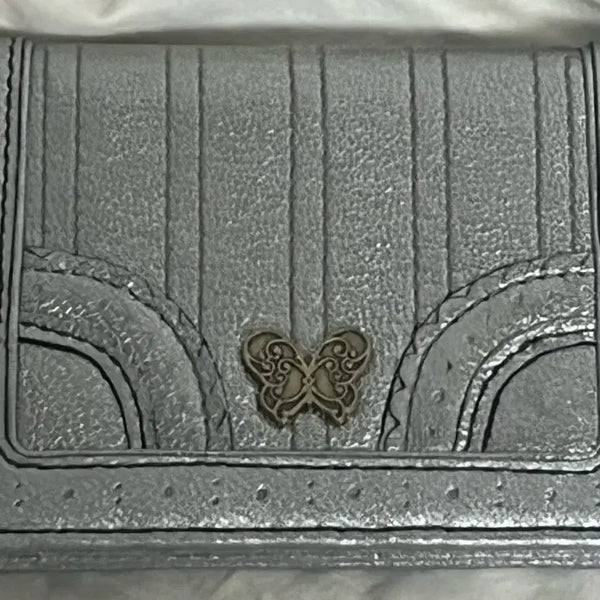 [BUNJANG] Anna Sui Vintage Butterfly Logo Card Holder Silver / 안나수이 빈티지 카드 지갑 실버 나비 로고