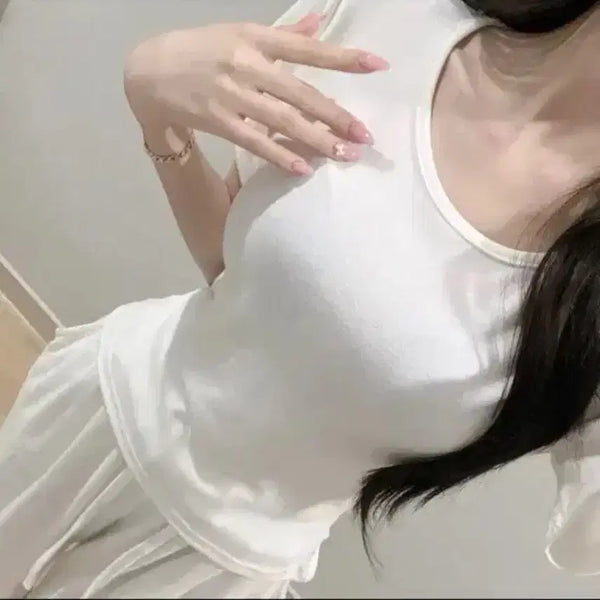 [BUNJANG] U-Neck Modal Short-Sleeve T-Shirt / 유넥 모달 반팔티