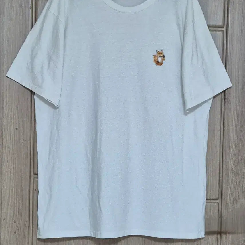 [BUNJANG] Maison Kitsuné Fox Embroidery T-shirt (Men's) XXL White / 메종키츠네 폭수자수 반팔티(남성) XXL