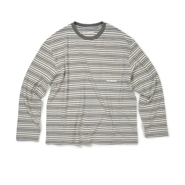 [BUNJANG] Etce Baseline Stripe L Shirt / Etce 베이스라인 스트라이프 L