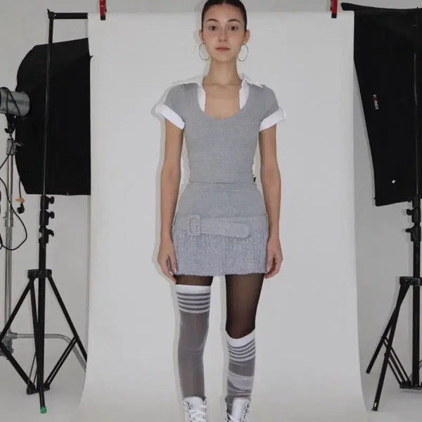 [BUNJANG] Bien From Gray Mini Dress / 비엔프롬 원피스 그레이