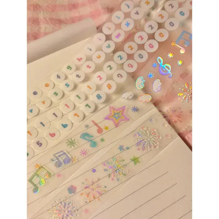 [BUNJANG] Cooking Cookie 3D Rainbow Kiss Cut Stickers Vol. 2 (Set of 2) / 쿠킹쿠키 3d 레인보우 키스컷 vol.2 2종