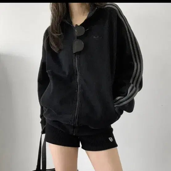 [BUNJANG] Adidas Firebird Denim Track Jacket - Black, Size M / [아디다스] 파이어버드 데님 트랙 자켓-black M size
