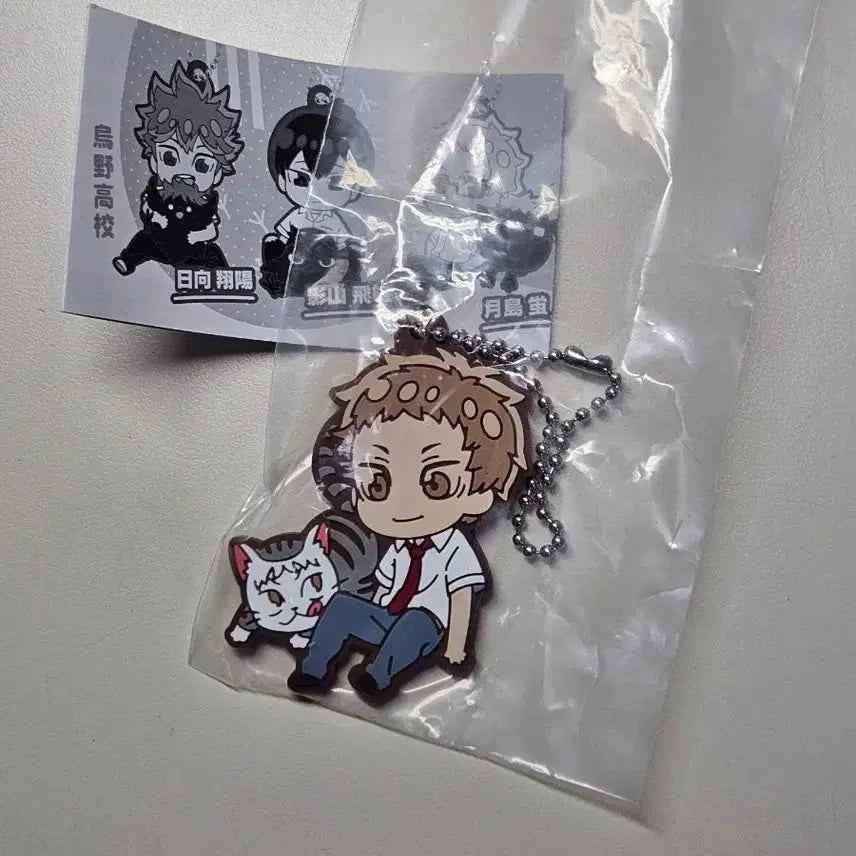 [BUNJANG] Haikyuu!! Yaku Nekoma Rubber Charm / 하이큐 야쿠 키링 가챠 네코마 러버참