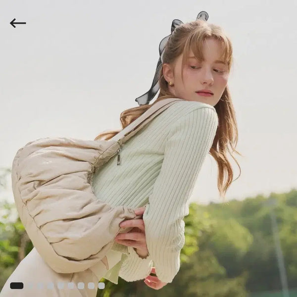 [BUNJANG] Goodtodos Large Shoulder Bag Beige / 굿토드즈 라지 숄더백