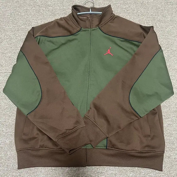 [BUNJANG] Supreme x Jordan Tricot Track Jacket Olive / 슈프림 x 조던 트랙 자켓