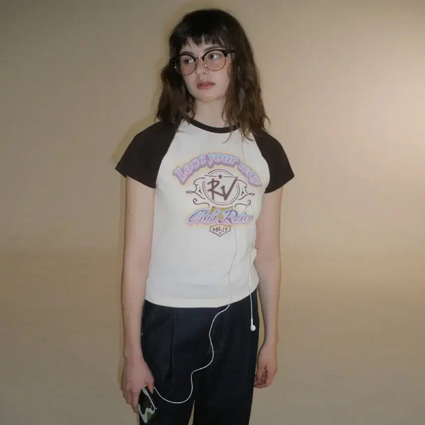 [BUNJANG] RAVE Raglan Short Sleeve T-shirt (Beige/M) / 레이브 슬리브 컬러웨이 나그랑 반팔티셔츠 (베이지/M