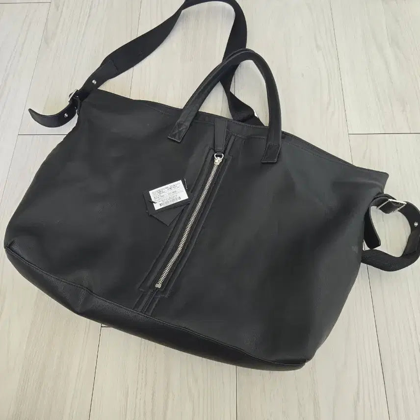[BUNJANG] System Homme Black Leather Tote Bag/Cross Bag / 시스템옴므 블랙 레더 토트백/크로스백