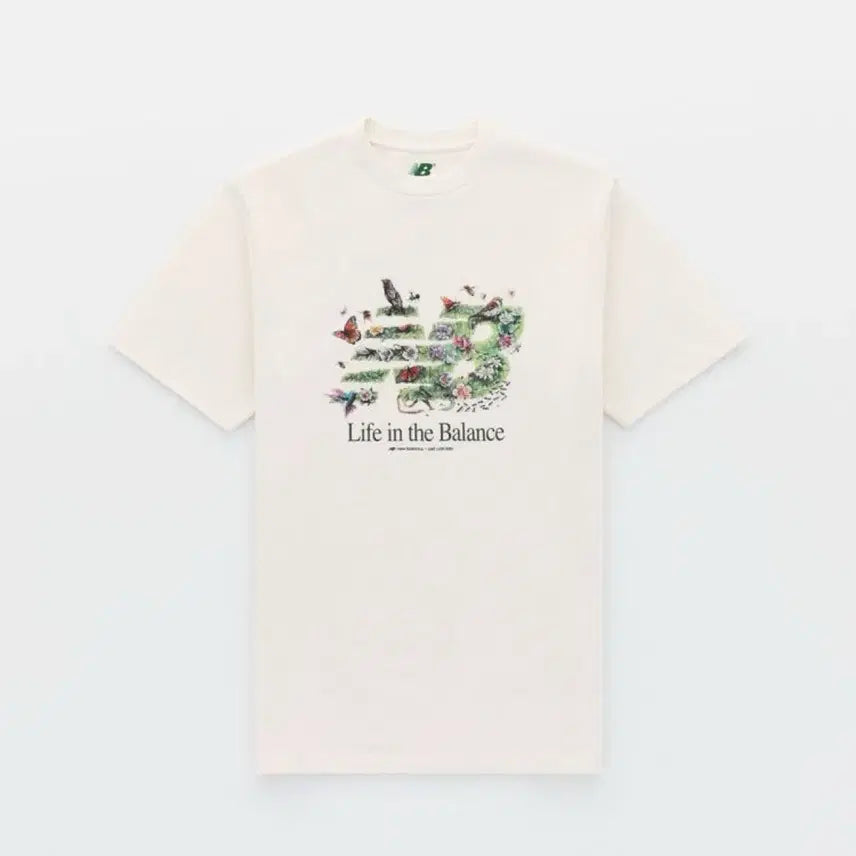 [BUNJANG] New Balance x Aimé Leon Dore LIFE IN THE BALANCE Graphic T-Shirt Ivory XL / 뉴발란스  X 에임레온도르 티셔츠