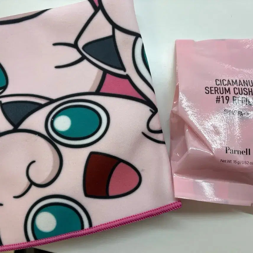 [BUNJANG] PARNELL Cica Manu Serum Cushion Refill (No. 19) Bundle with Pokemon Purin Magic Pouch / 일괄) 파넬 시카마누 세럼 쿠션 19호 리필 + 포켓몬 푸린 매직파우치