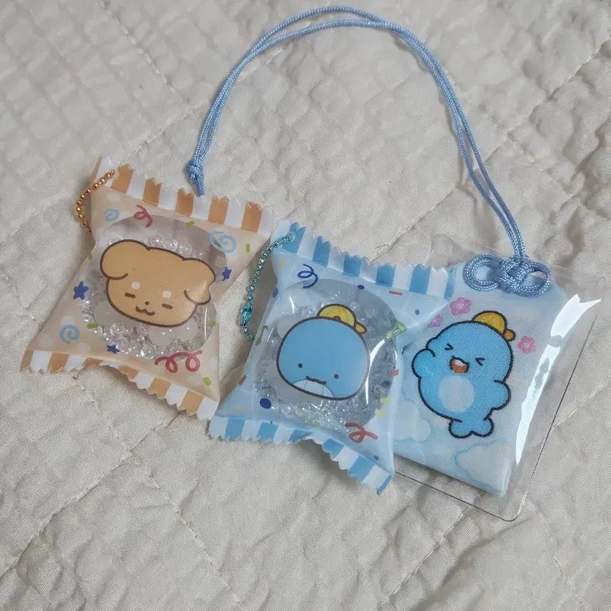 [BUNJANG] Pixel Lee Zamttel, Deokgae Snack Bag Keychain & Zamttel Amulet Keychain Bundle Set / 픽셀리 잠뜰 덕개 과자봉지 키링 +  잠뜰 부적 키링 일괄